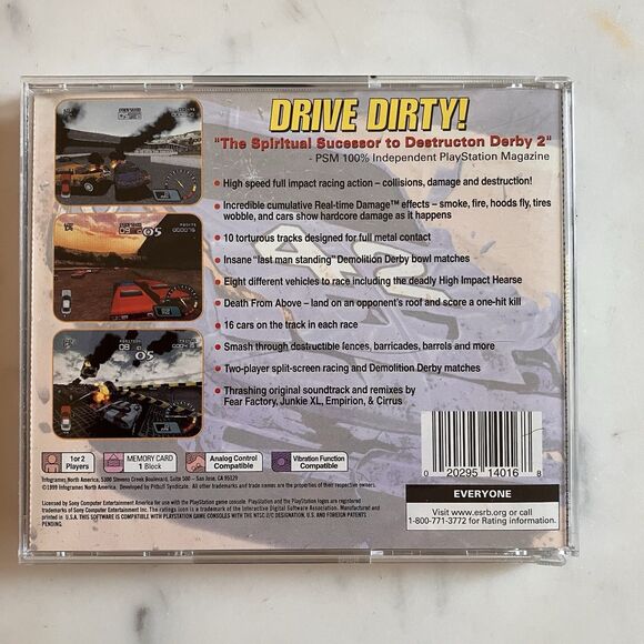 Demolition Racer (Sony PlayStation 1 PS1, 1999) Disc Only - Picture 2 of 2